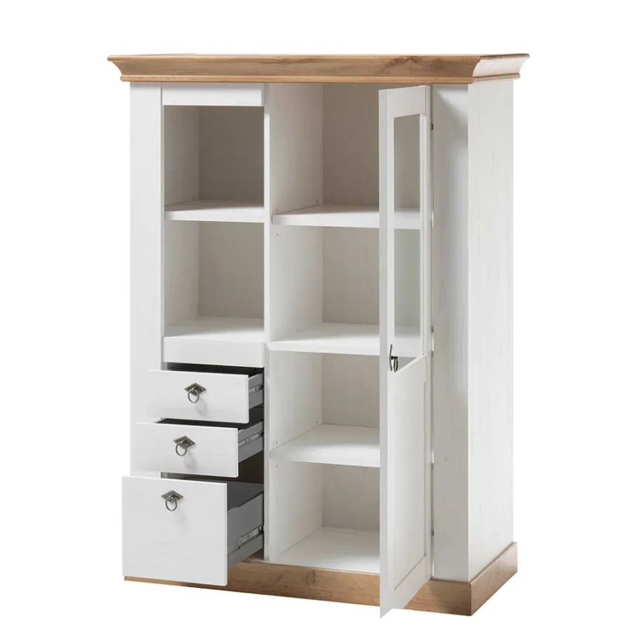 Best Wohnen 102x139x44 Landhaus Highboard zweifarbig - Diatara I