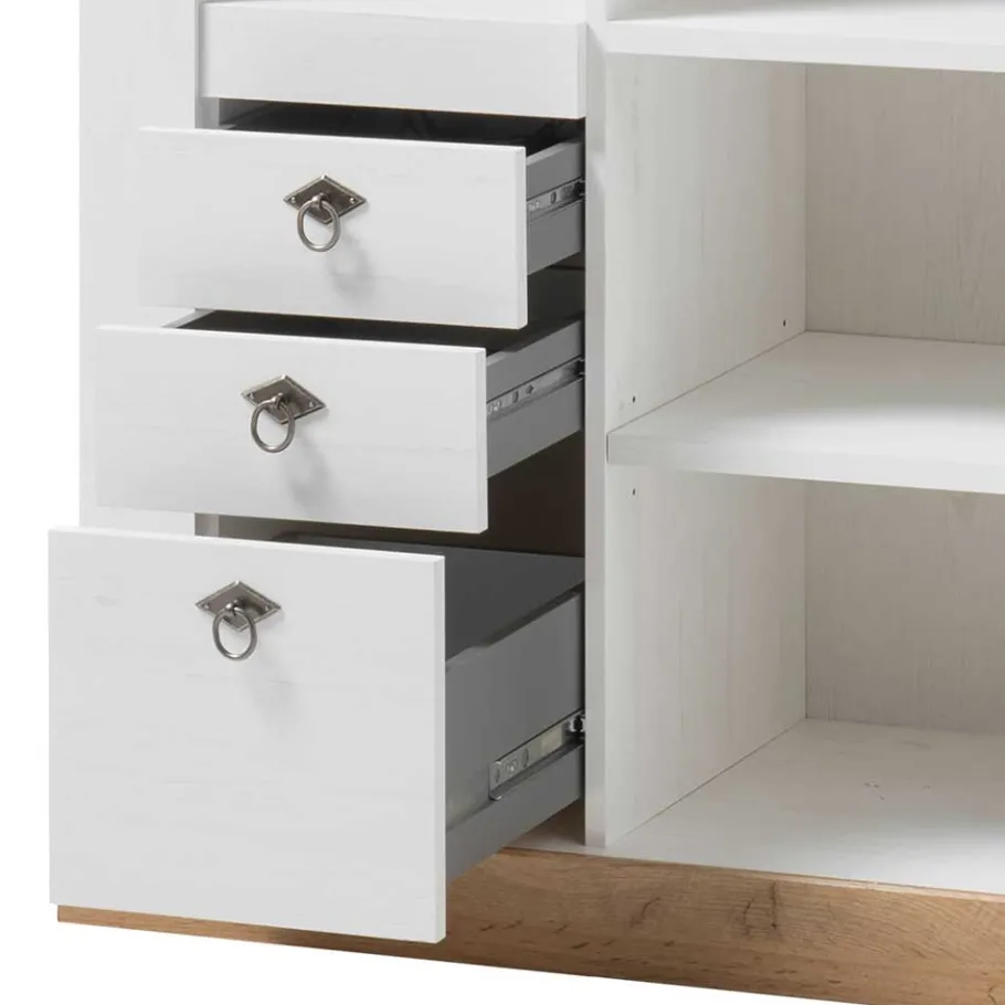 Best Wohnen 102x139x44 Landhaus Highboard zweifarbig - Diatara I
