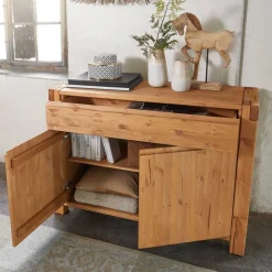 New Wohnen 122x88x44 Landhaus Holzkommode aus Kiefer - Delamaro