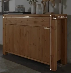 New Wohnen 122x88x44 Landhaus Holzkommode aus Kiefer - Delamaro