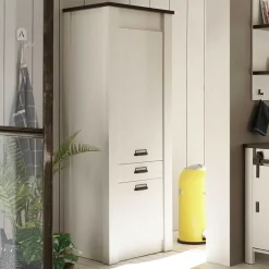 Best Wohnen 62x201x64 Landhaus Küchenschrank in Weiß - Eture