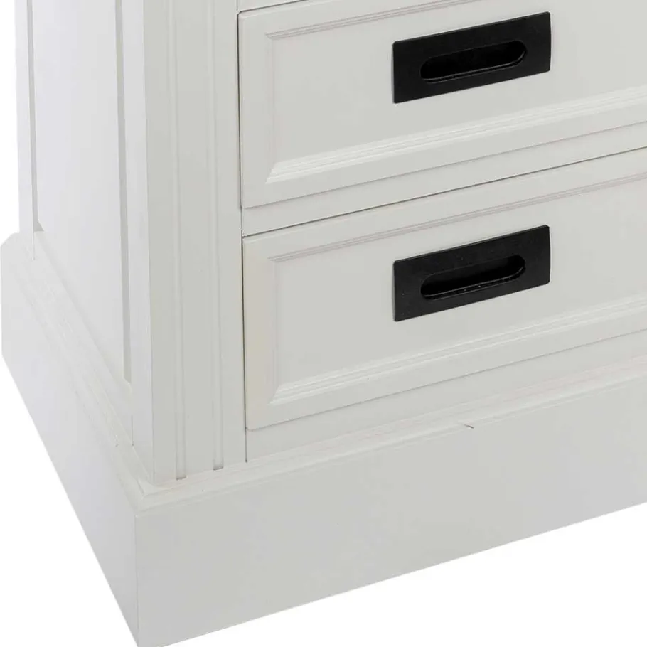 Outlet Wohnen 114x77x41 Landhaus Kommode mit acht Schubladen - Bleaks