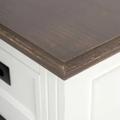 Outlet Wohnen 114x77x41 Landhaus Kommode mit acht Schubladen - Bleaks