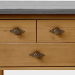 Outlet Wohnen 102x79x35 Landhaus Kommode Tisch mit vier Schubladen - Eshelas