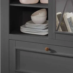 Wohnen 108x152x42 Landhaus Schrank in Grau - Ustricia