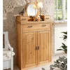Best Wohnen 90x175x37 Landhaus Schrank mit Spiegel in Oval - Inhusa