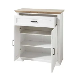 Best Wohnen 93x102x41 Landhaus Schuhschrank mit Schublade - Nurelcas