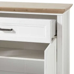 Best Wohnen 93x102x41 Landhaus Schuhschrank mit Schublade - Nurelcas