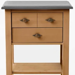 Sale Wohnen 58x79x35 Landhaus Tisch Kommode mit zwei Schubladen - Eshelas