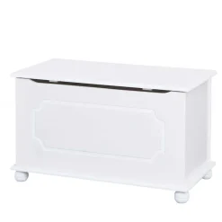 Outlet Wohnen 89x53x47 Landhaus Truhe in Weiß - Vaslui