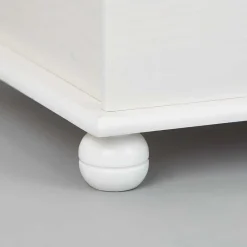 Outlet Wohnen 89x53x47 Landhaus Truhe in Weiß - Vaslui