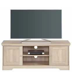 New Wohnen 120x45x40 Landhaus TV Element in Eiche Holzdekor - Rienva