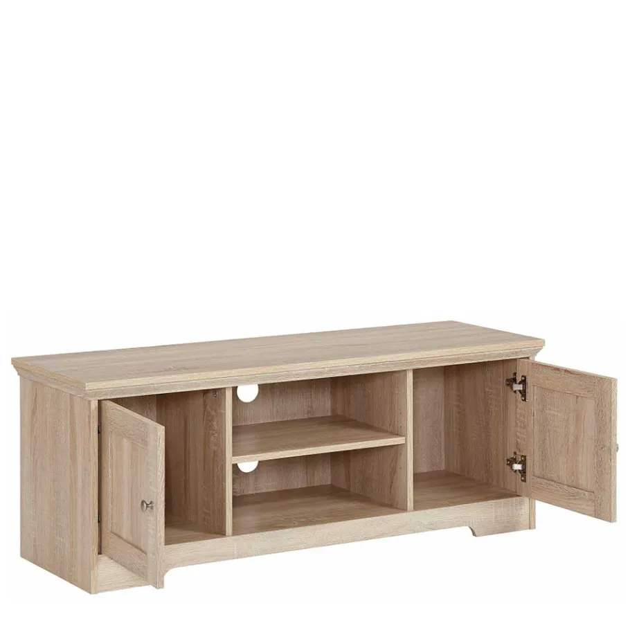 New Wohnen 120x45x40 Landhaus TV Element in Eiche Holzdekor - Rienva