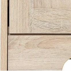 New Wohnen 120x45x40 Landhaus TV Element in Eiche Holzdekor - Rienva