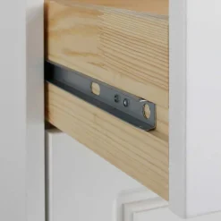 Outlet Wohnen 81x93x37 Landhaus Vertiko in Weiß gewachst - Vesrav