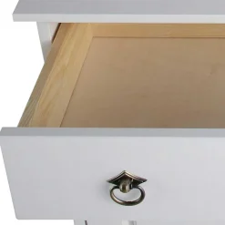 Outlet Wohnen 81x93x37 Landhaus Vertiko in Weiß gewachst - Vesrav