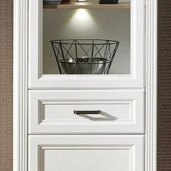 Wohnen 66x204x42 Landhaus Vitrine mit Licht - Sinolita