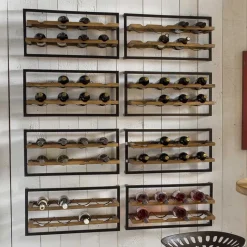 Discount Wohnen 65x25x35 Loft Weinregal für die Wand - Mendoza