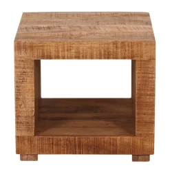 Clearance Wohnen 50x45x50 Mangoholz Wohnzimmertisch mit Ablageboden - Enzetra