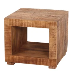 Clearance Wohnen 50x45x50 Mangoholz Wohnzimmertisch mit Ablageboden - Enzetra