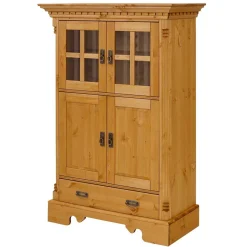 Wohnen 100x147x45 Massivholz Highboard im Landhaus Stil - Fausanda