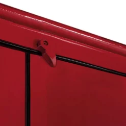 Online Wohnen 60x180x35 Massivholz Schrank in Rot lackiert - Iscian