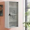 Sale Wohnen 34x72x20 Medizinschrank mit Glastür abschließbar - Spanola