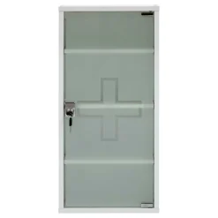 Sale Wohnen 34x72x20 Medizinschrank mit Glastür abschließbar - Spanola