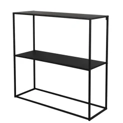 Outlet Wohnen 80x80x27 Metall Regal ohne Rückwand in Schwarz - Daana