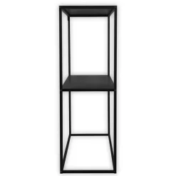 Outlet Wohnen 80x80x27 Metall Regal ohne Rückwand in Schwarz - Daana