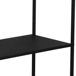 Outlet Wohnen 80x80x27 Metall Regal ohne Rückwand in Schwarz - Daana