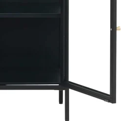 Online Wohnen 170x85x40 Metall Sideboard mit vier Glastüren - Butoaie
