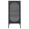 Hot Wohnen 50x110x35 Metallschrank mit Glastür modern - Gabadoza