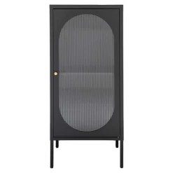Hot Wohnen 50x110x35 Metallschrank mit Glastür modern - Gabadoza