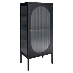 Hot Wohnen 50x110x35 Metallschrank mit Glastür modern - Gabadoza