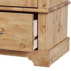 Outlet Wohnen 94x133x39 Modern Country Highboard aus Kiefer massiv - Noellisa