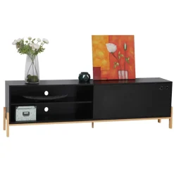 Best Wohnen 185x54x34 Moderner TV Unterschrank mit Schiebetür - Penanza
