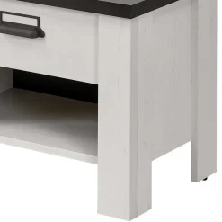 New Wohnen 60x46x39 Nachtkommode mit Fach und Schublade - Tramos