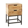 Clearance Wohnen 40x60x30 Nachtkommode mit Metallgestell - Babra