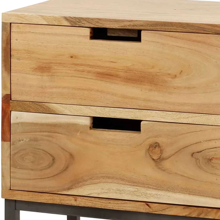 Clearance Wohnen 40x60x30 Nachtkommode mit Metallgestell - Babra