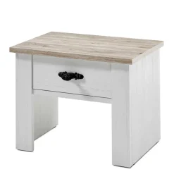 Outlet Wohnen 58x45x40 Nachtkonsole mit Schublade - Nedita