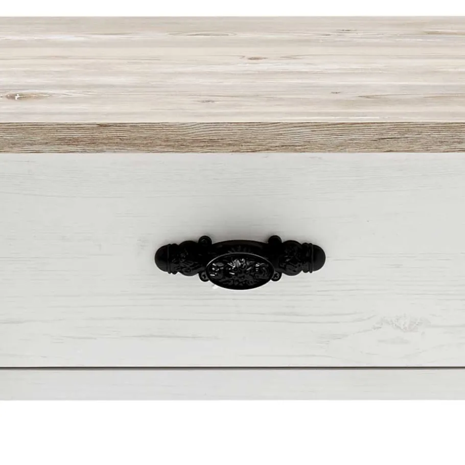 Outlet Wohnen 58x45x40 Nachtkonsole mit Schublade - Nedita