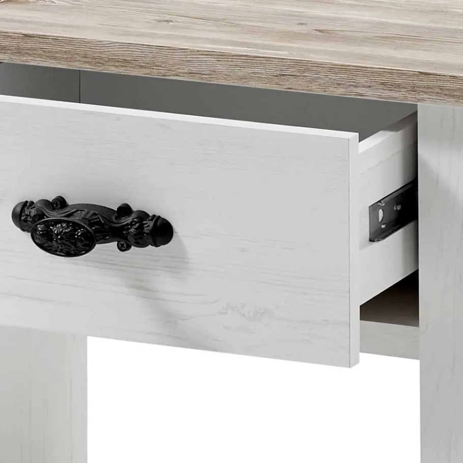Outlet Wohnen 58x45x40 Nachtkonsole mit Schublade - Nedita