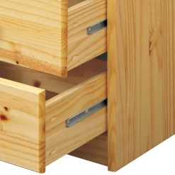 Online Wohnen 43x57x35 Nachtschrank mit drei Schubladen - Kascanu