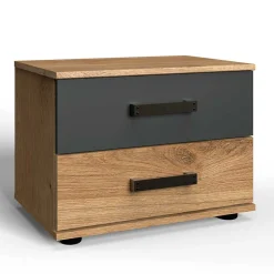 Hot Wohnen 52x40x38 Nachtschrank mit zwei Schubladen - Enegal