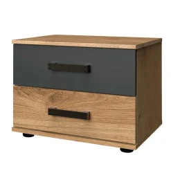 Hot Wohnen 52x40x38 Nachtschrank mit zwei Schubladen - Enegal