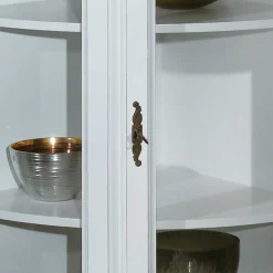 Sale Wohnen 52x112x52 Niedrige Eckvitrine im Vintage Look - Zarinas