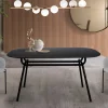 Clearance Wohnen 150x75x90 Ovaler Esstisch aus Sinterstein - Bostian