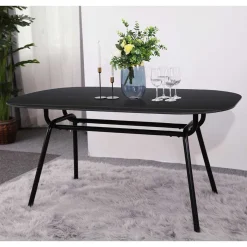 Clearance Wohnen 150x75x90 Ovaler Esstisch aus Sinterstein - Bostian