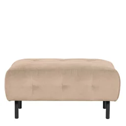 New Wohnen 90x45x90 Polsterhocker in Cremefarben - Leoniara
